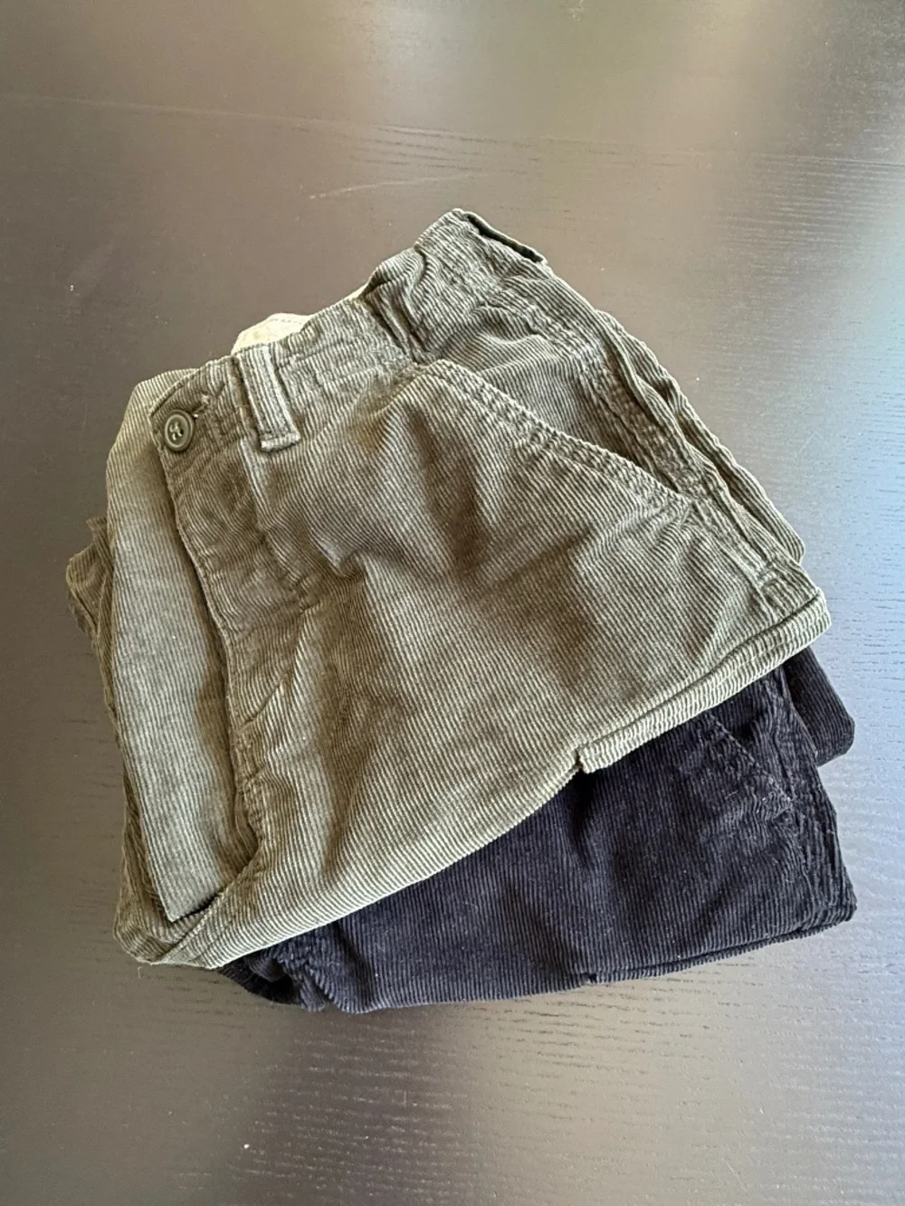 2-Pack Gap Kids Corduroy Cargo Pants Boys Size 14 Utility Olive Green